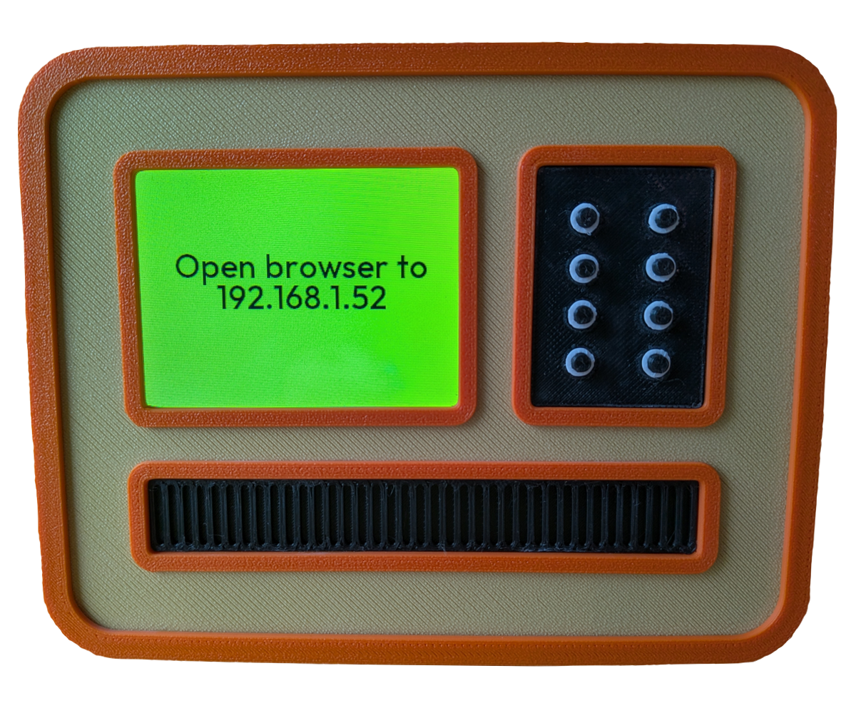WiFi selection screen with instructions to open a browser and set the location